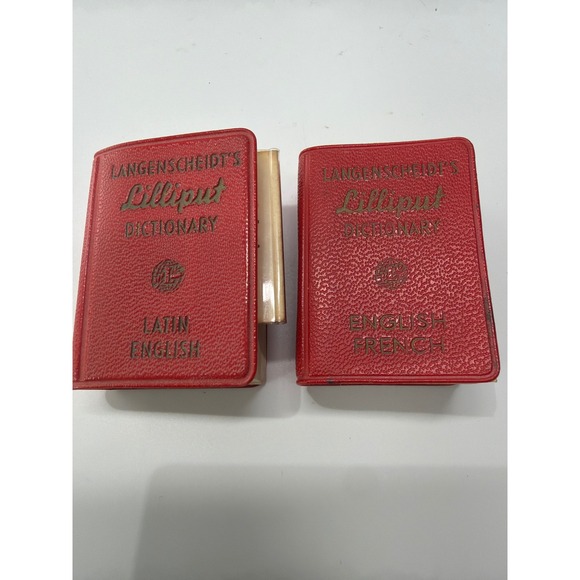 Langenscheidt Other - Vintage Langenscheidt Lilliput Dictionary Set Latin English French Mini Books